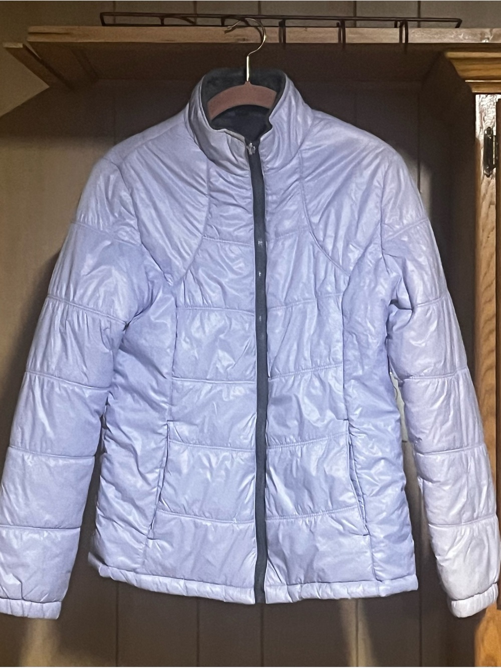 Free Country Light Lavender Packable Puffer Jacket Size Medium